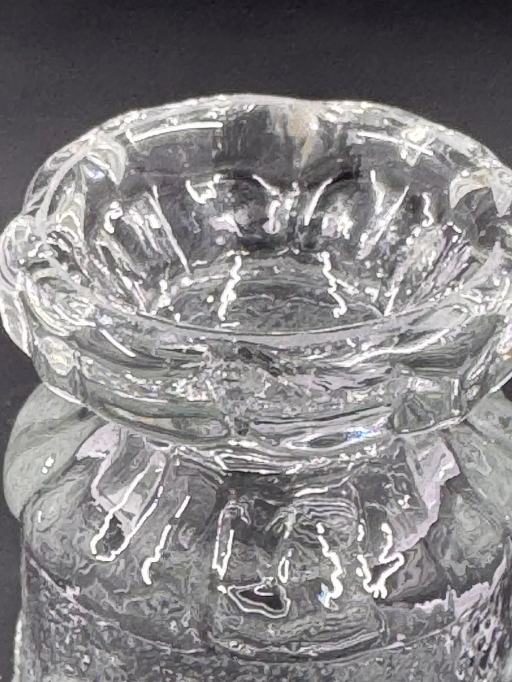 VTG Tiara Glass Clear Salt Shaker Only Ponderosa Pine Patter 4 1/2 inches tall